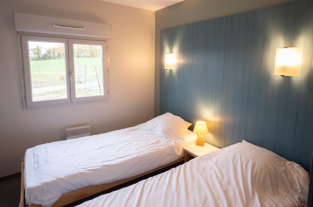 Chambre Twin d'un gîte 6 personnes, location gîte nature en Haut-Limousin, Nouvelle-Aquitaine