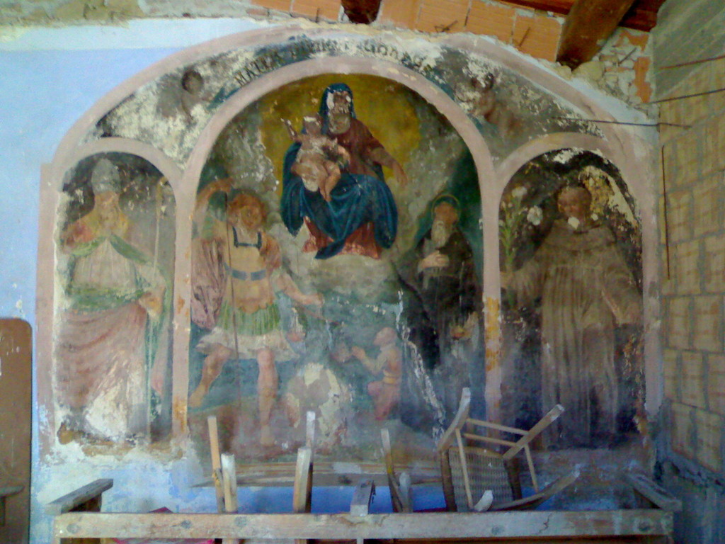 Montereale - Affresco di Francesco da Montereale 1500