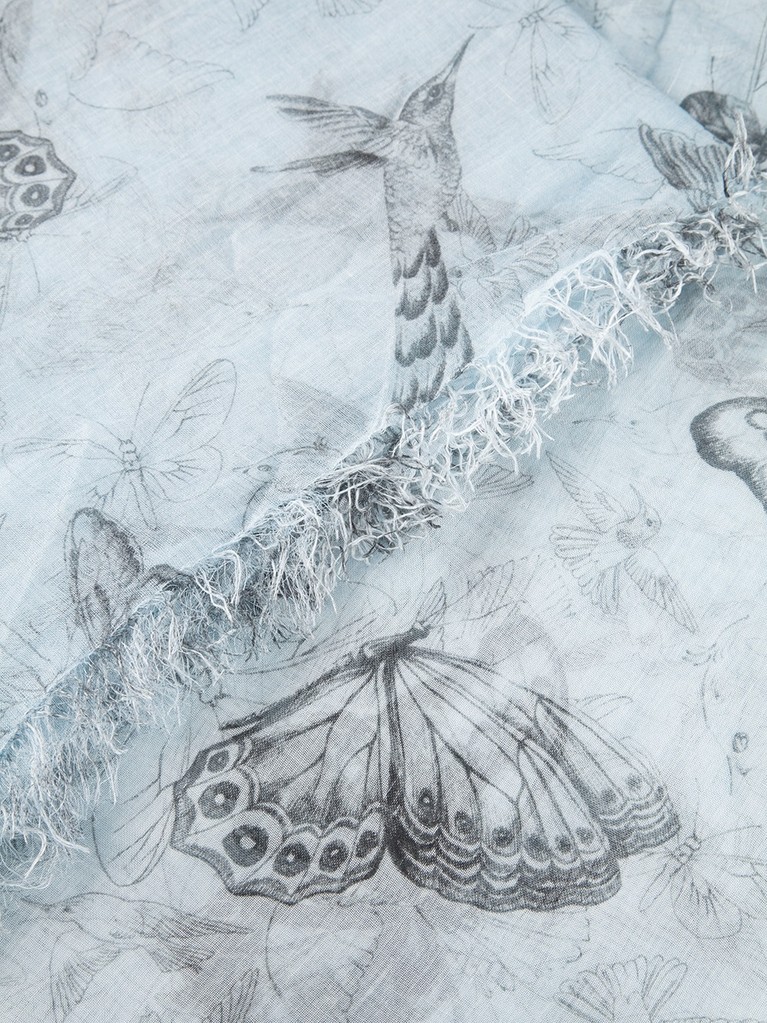 Tortorella（蝶と鳥のストール）