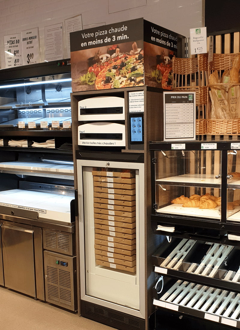 Installation du distributeur de pizza "Boxpresso"