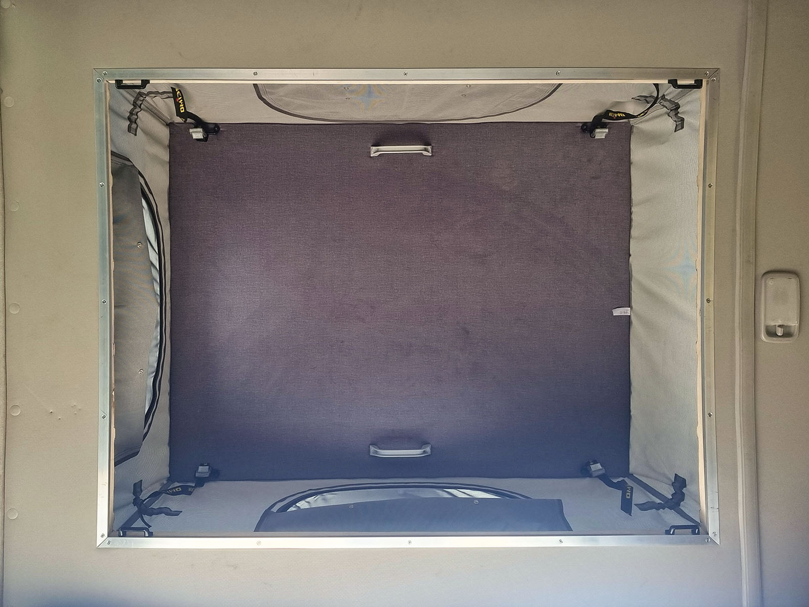 inside view of  poptop shown fitted to 200 series LWB Toyota Hiace
