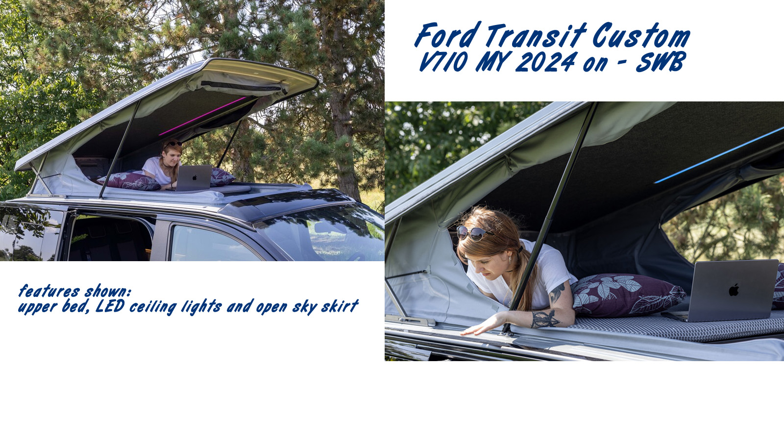 upgrade your Transit Custom V710 camper Euro roof to the Open Sky feature and more
