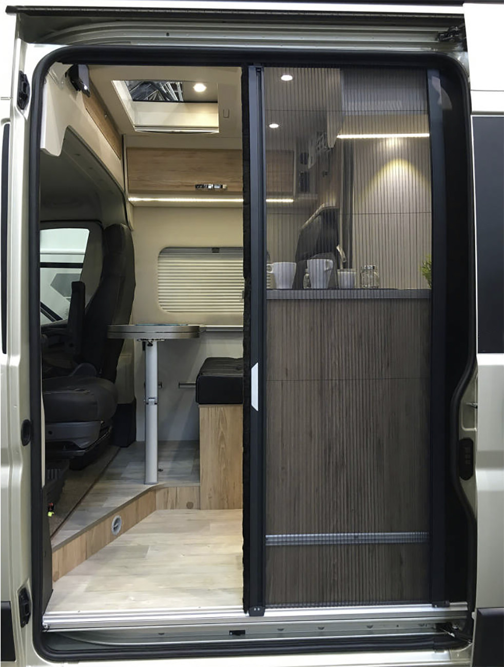 Horrex flyscreen sldiing door VW Crafter 2017 onwards RHD