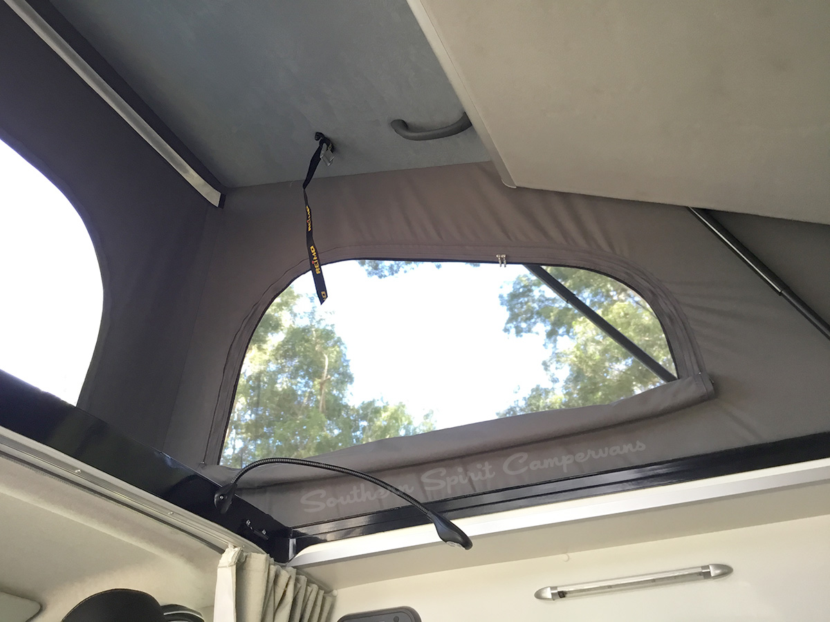 Large widnowds, note also the fly screens can be zipped open