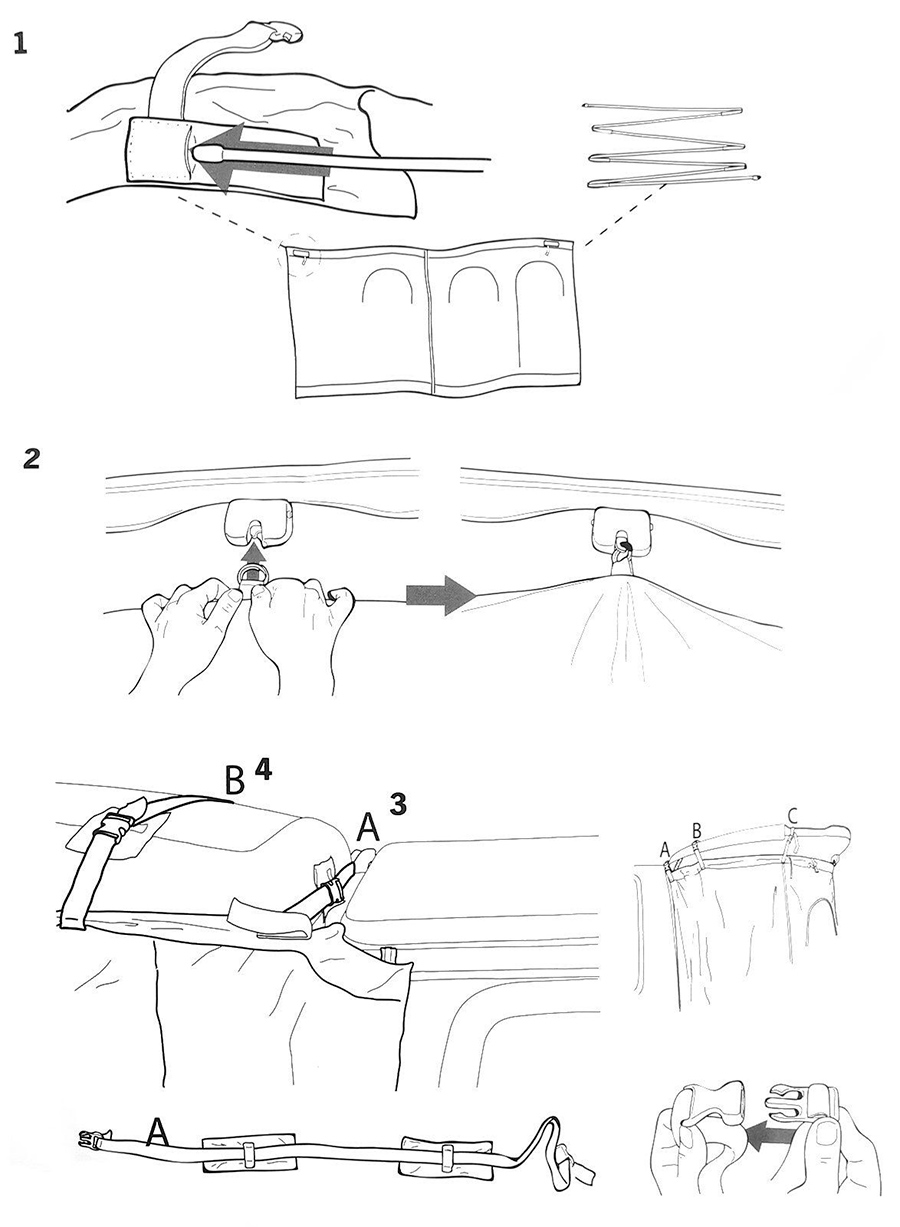 installation insctruction for shower tent