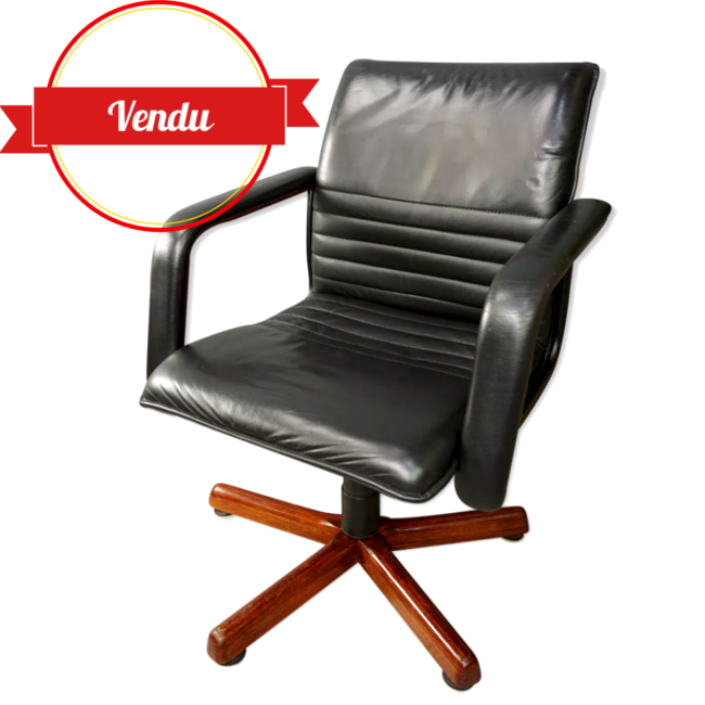 fauteuil de bureau pivotant cuir et bois majdeltier fauteuil de bureau pivotant cuir et bois majdeltier