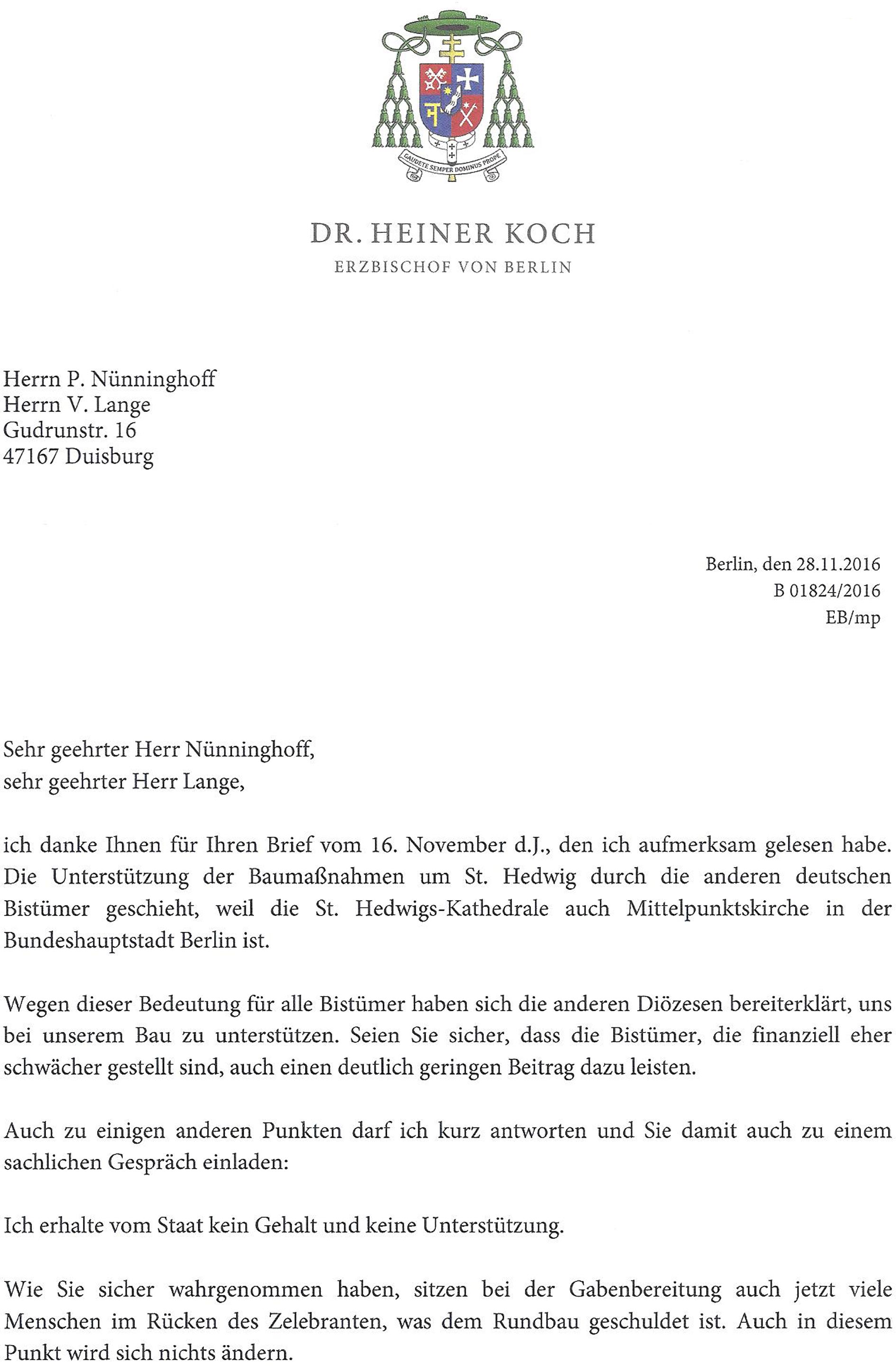 Offener Brief Aus Dem Bistum Essen An Den Erzbischof Freunde