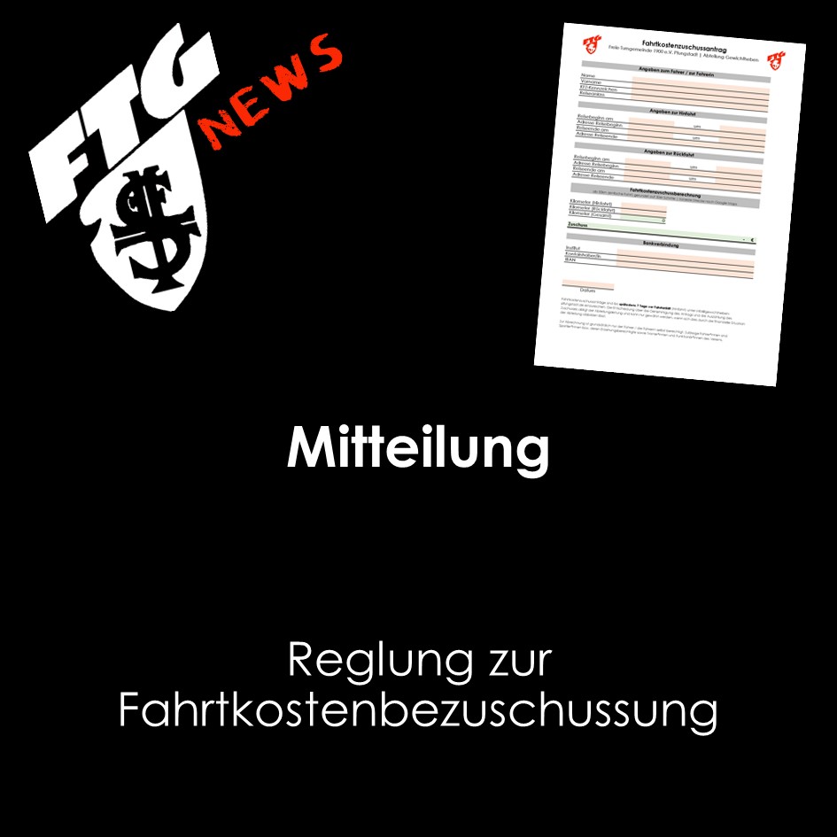 Mitteilung: Fahrtkostenzuschuss