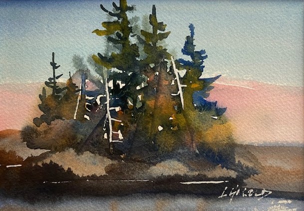 AN ISLAND TO DREAM ABOUT 5 x 7 watercolour (matted 8 x 10)