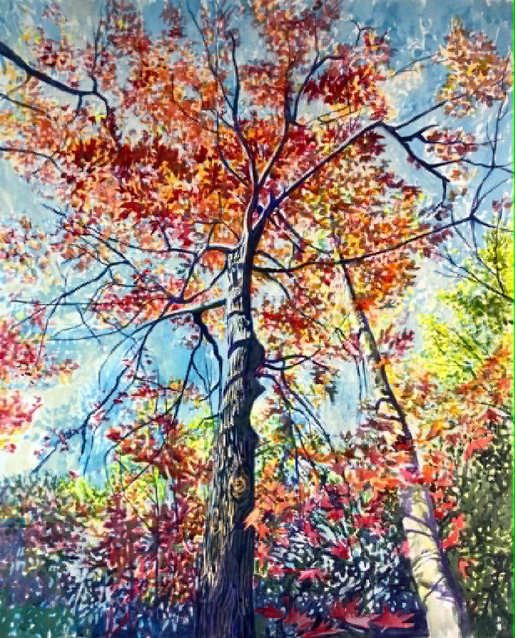 REACHING UP 24 x 20 watercolour by Christie Pearson Anderson