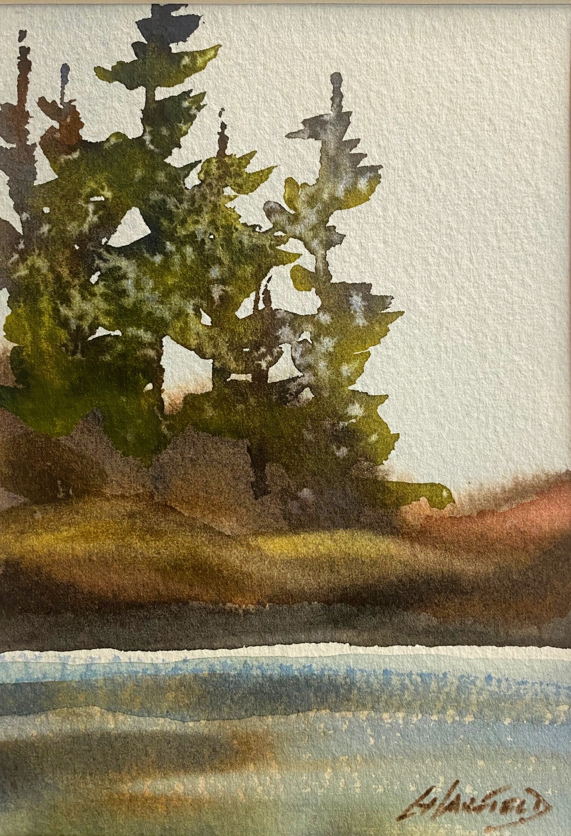 YOU WILL NEVER KNOW MANITOULIN HOW MUCH I LOVE YOU  7 x 5 watercolour (matted 10 x 8)