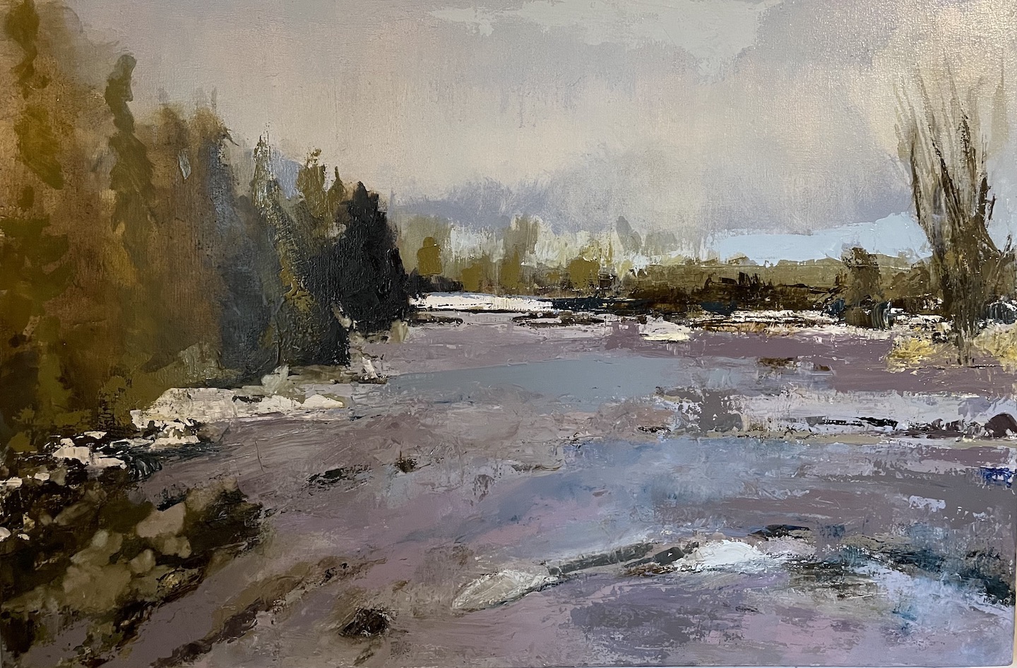 MANITOU RIVER AT SANDFIELD 24 x 36 oil 