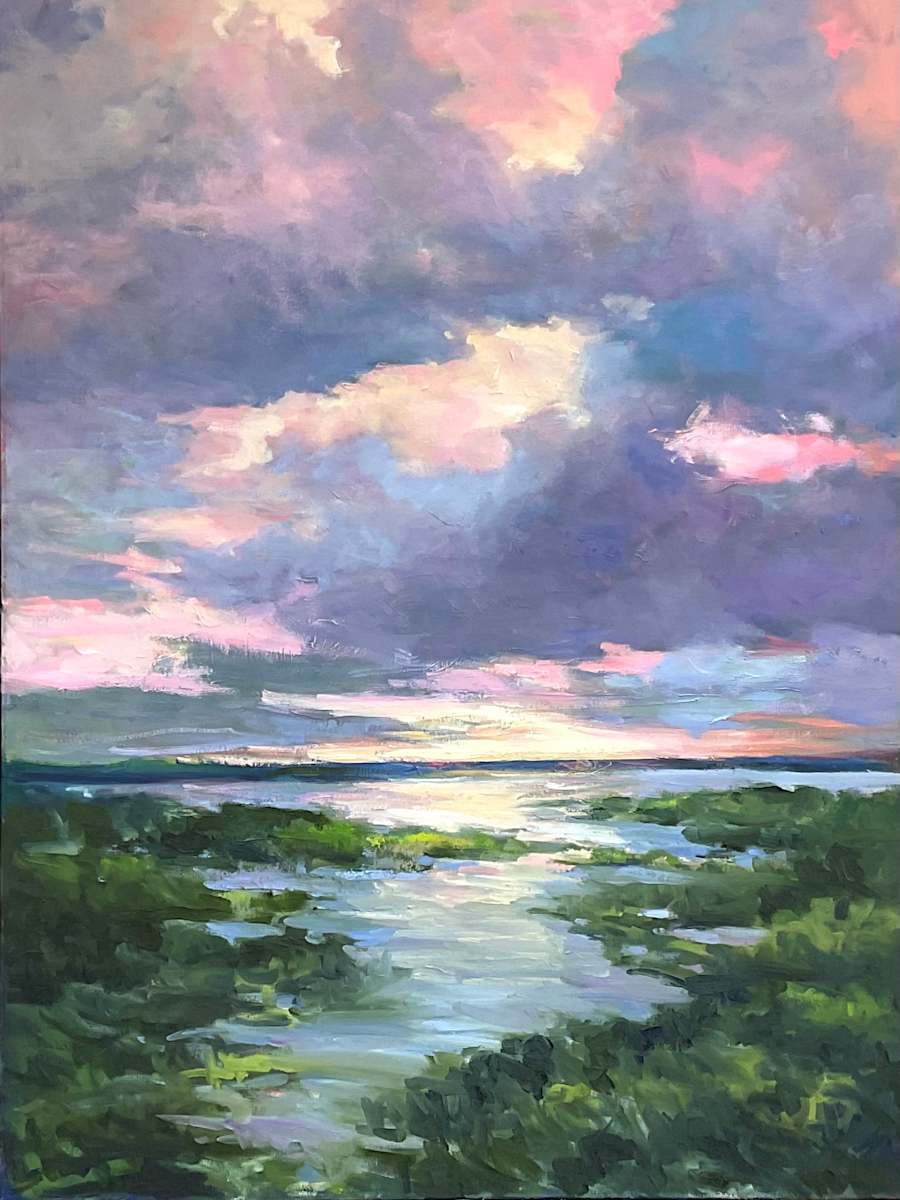 GOODNIGHT 40 X 30 oil by Cathy Boyd