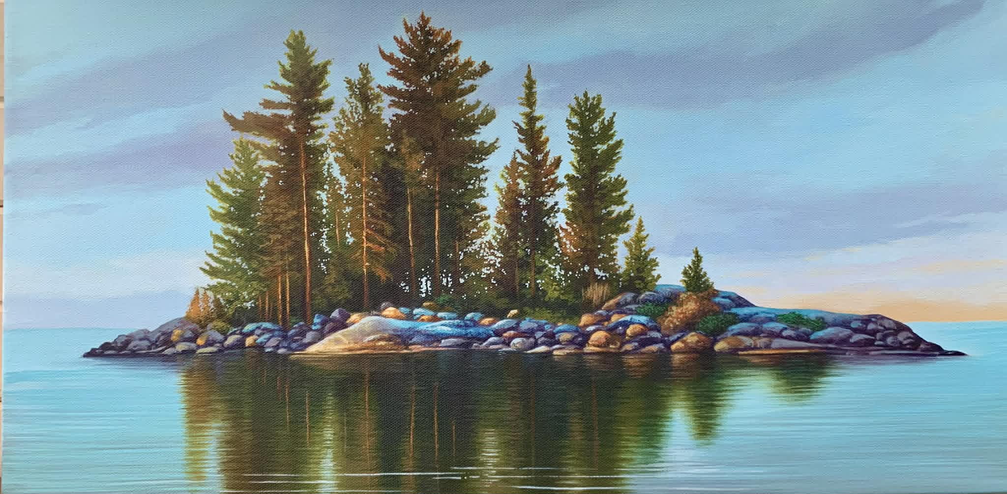 NATURE IN FALL COLOUR 12 x 24 acrylic  