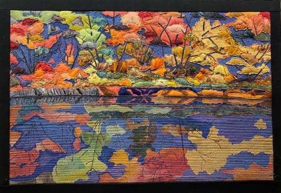 SEASONS CHANGING 16 x 26 fibre mixed media by Catherine Timm 