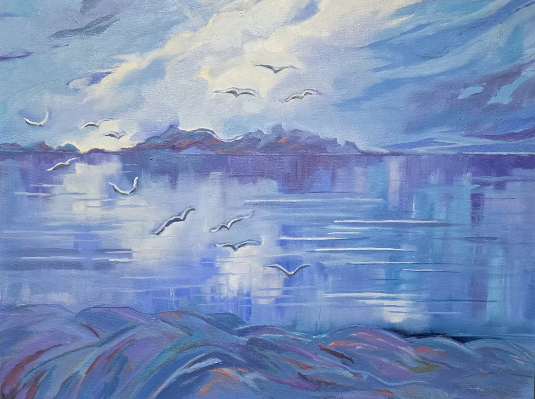 ROCK ON BABY 24 x 30 oil 