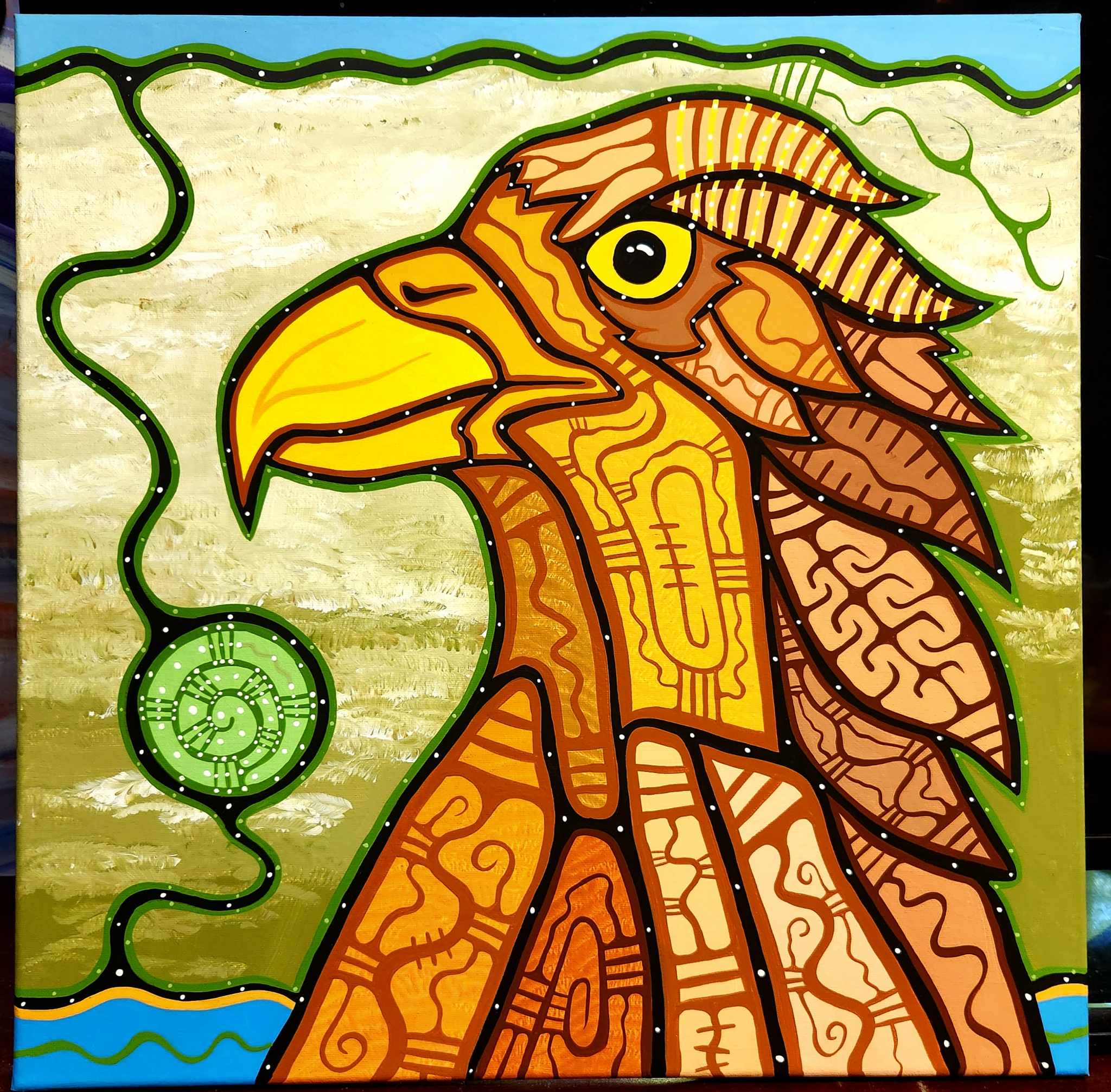 EAGLE WHISPER 20 x 20 acrylic