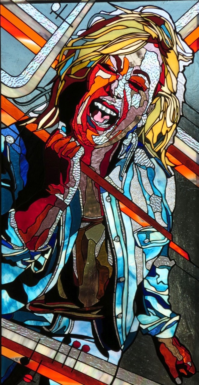 JANN ARDEN   46 x 23 stained glass