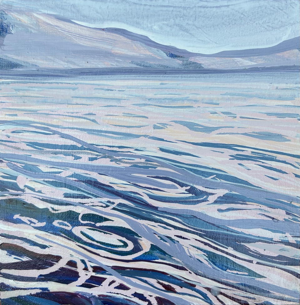 LAKE LOOK OUT #7  6 x 6 acrylic 