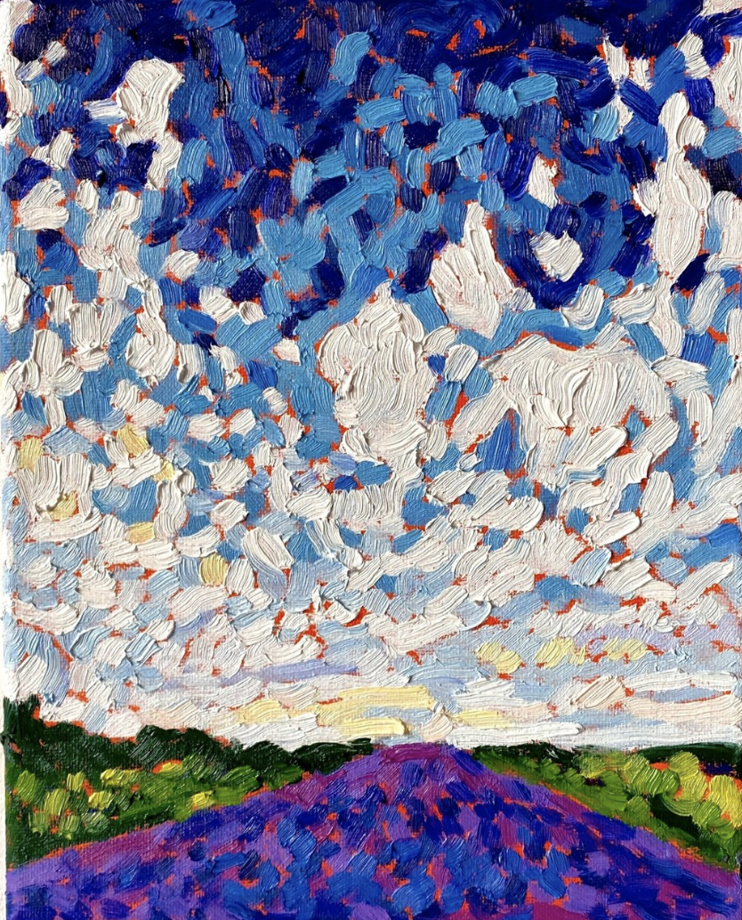 CLOUDY DAY 10 x 8  oil on canvas