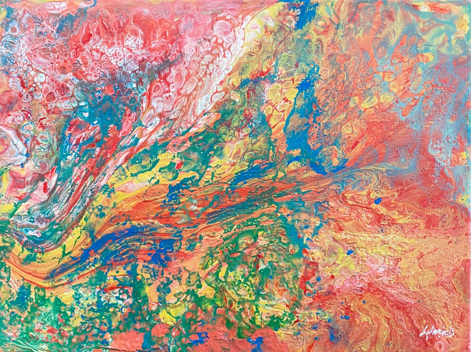IN PARTY PINK 12 x 16 acrylic 