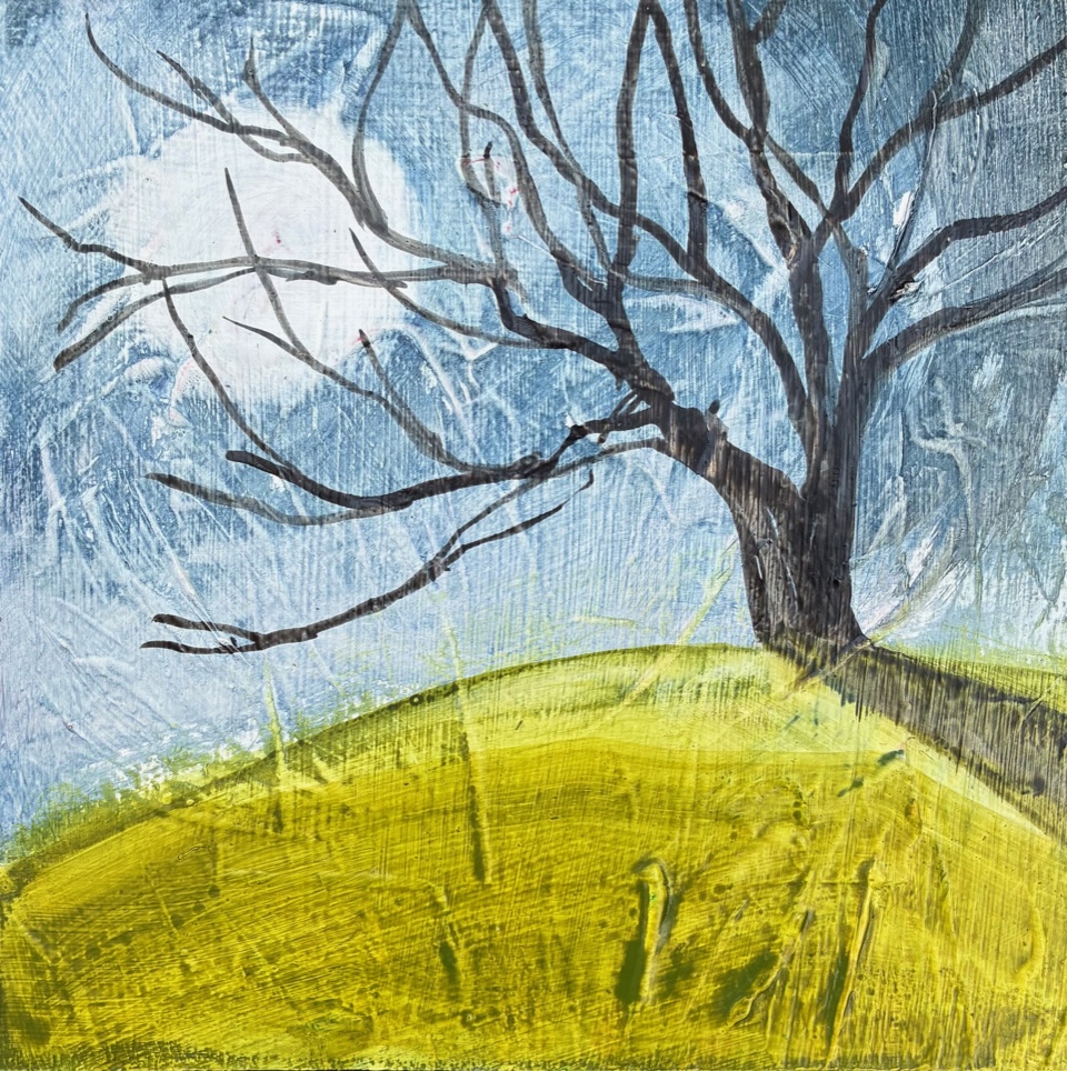 MOON TREE 6 x 6 acrylic 