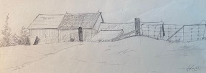 FARM NEAR NORTH BAY   4.25 x 11.5 pencil