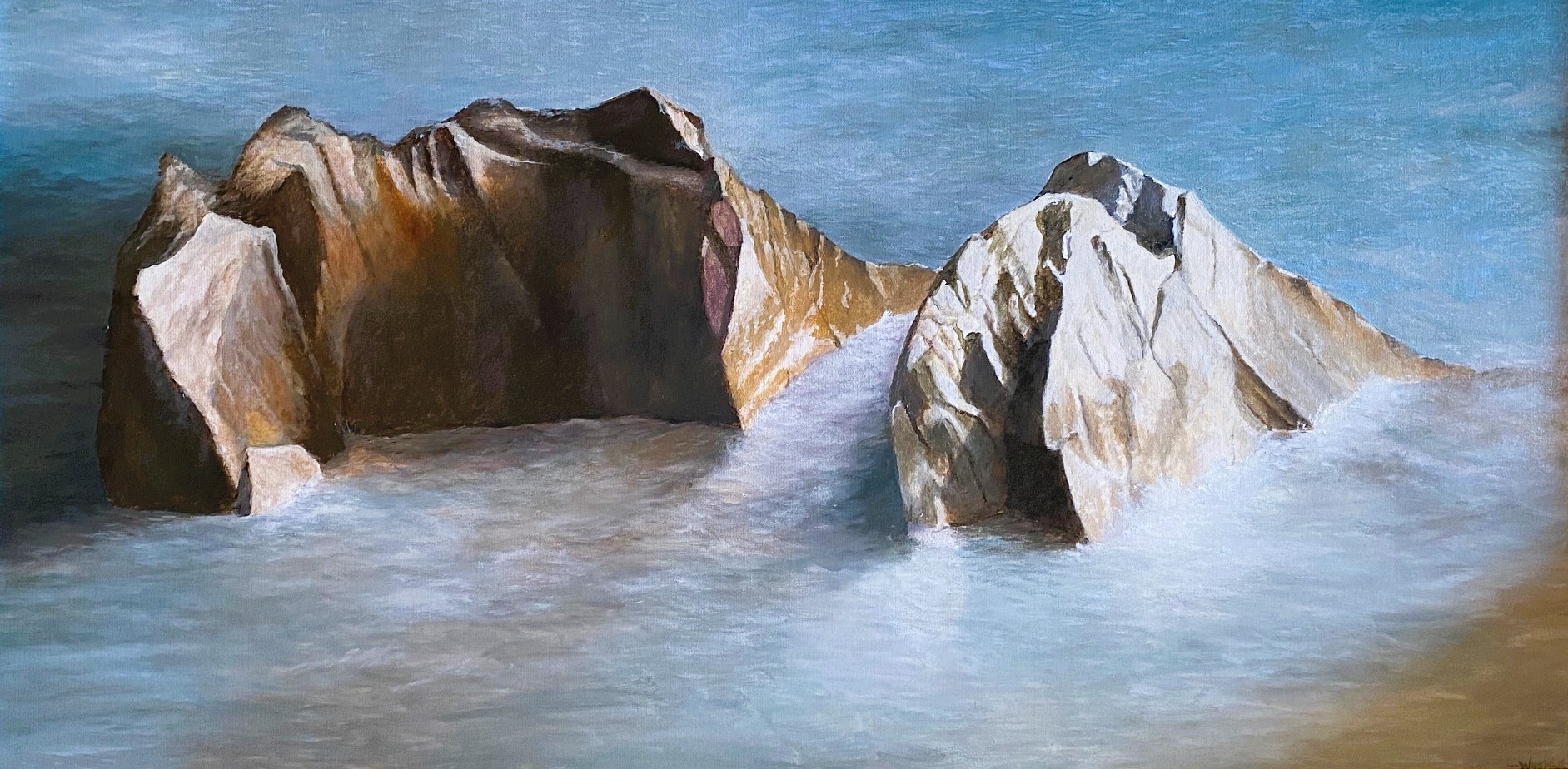 QUIET MOMENT 18 x 36 oil 