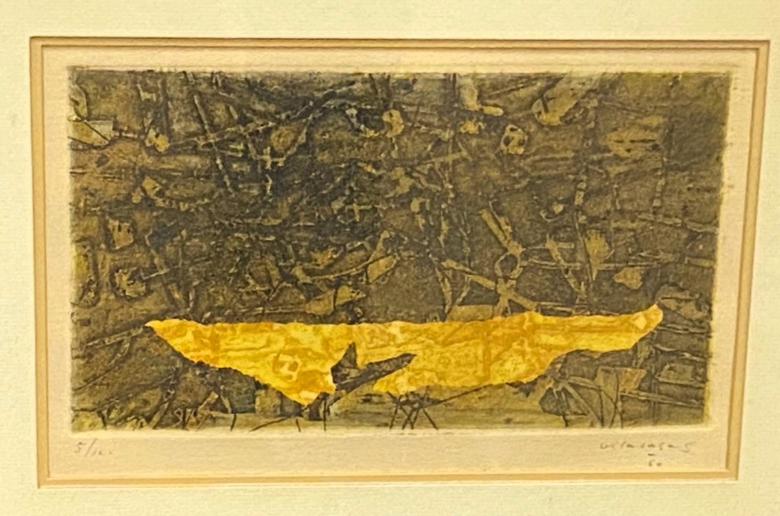 ABSTRACT 7 x 10 framed 13 x 16.5 5/100 print by Joan Vilacasas