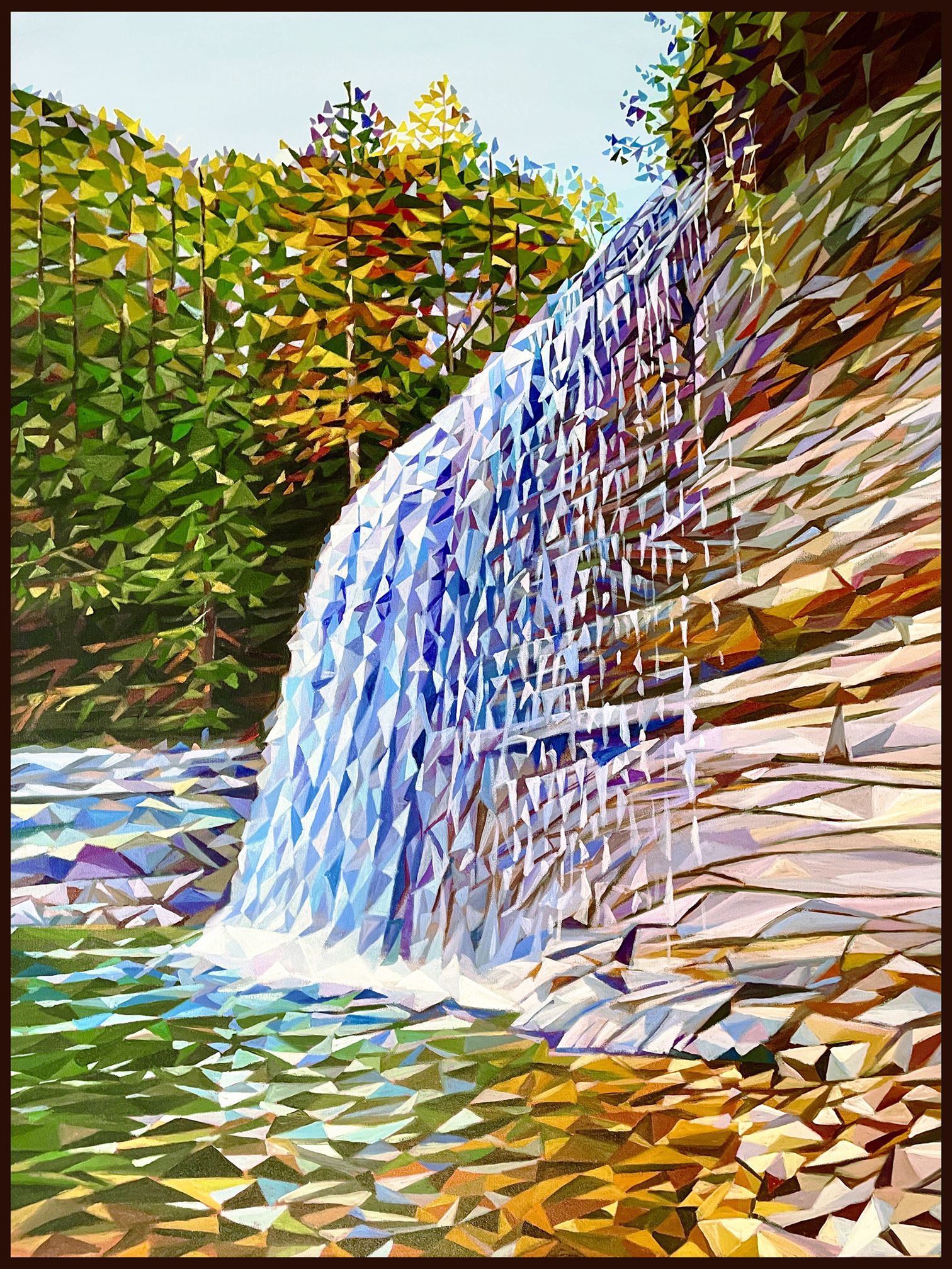 AND THE WATER WAS EVERYWHERE 48 x 36 (52 x 40 framed) acrylic by Lee Munn