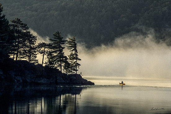 DAWN LAKE OF TWO RIVERS, Algonquin 16 x 24 photograph by Carl Hanninen 