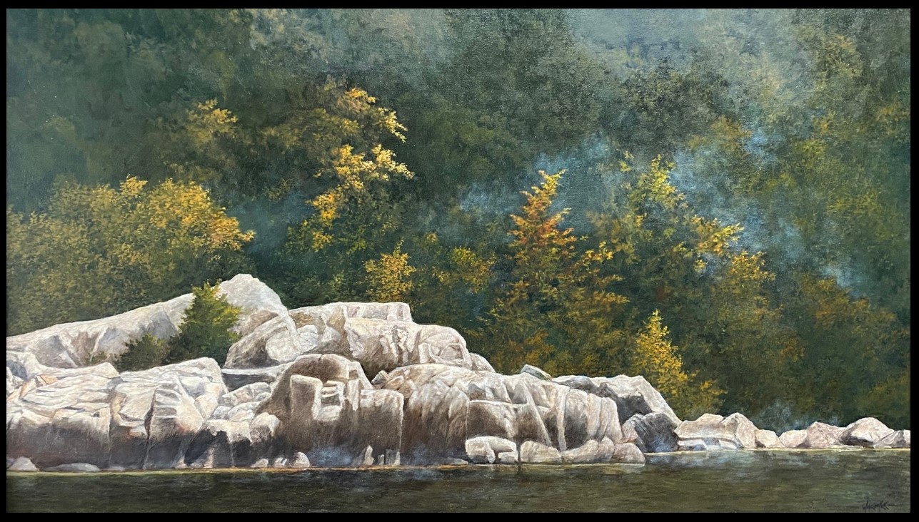McGREGOR LAST RAYS 20 x 34 oil by Ivan Wheale