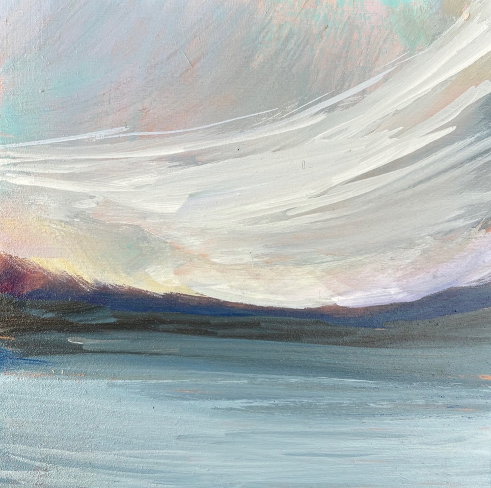 WATER & SKY 6 x 6 acrylic 