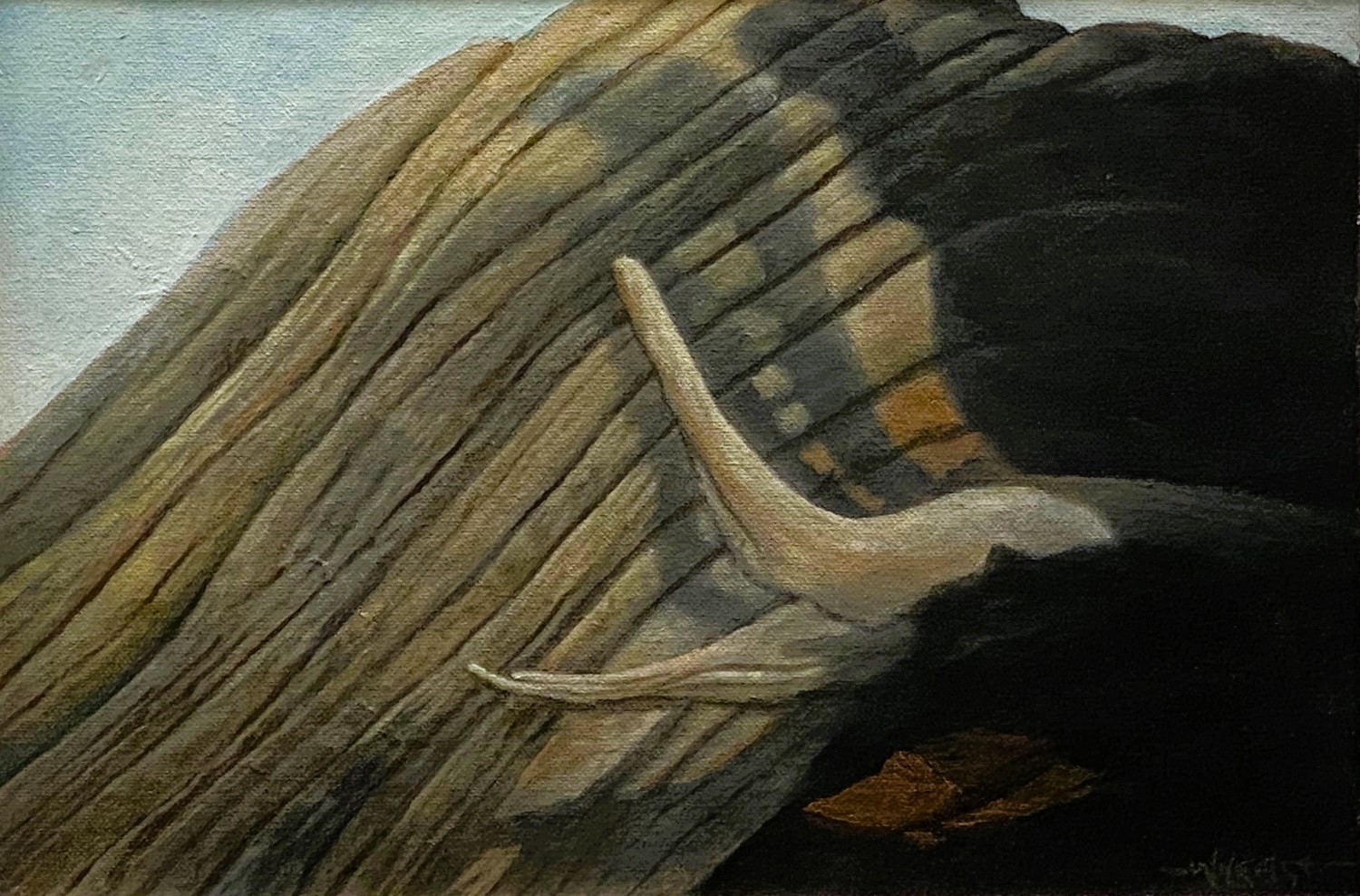 THE FALLEN #2  9 x 11.75 oil 