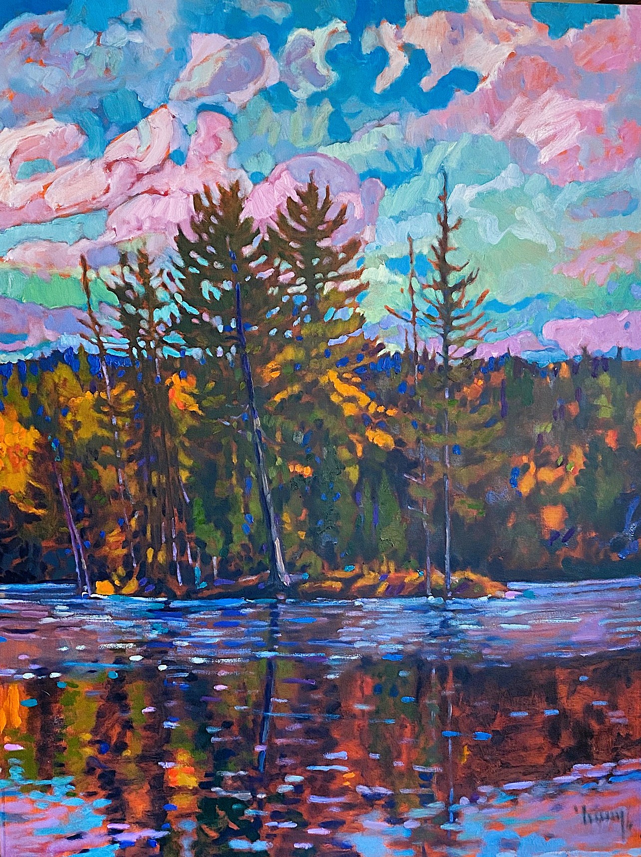 NORTHERN VISION 48 x 36 oil by C.A. Henry 