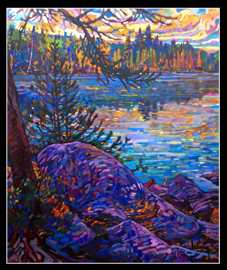 SCULPTED SHORELINE 48 x 40 oil on canvas 