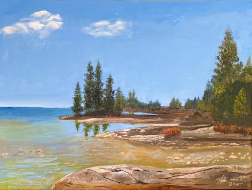 REMOTE SHORE 18 x 24 oil 