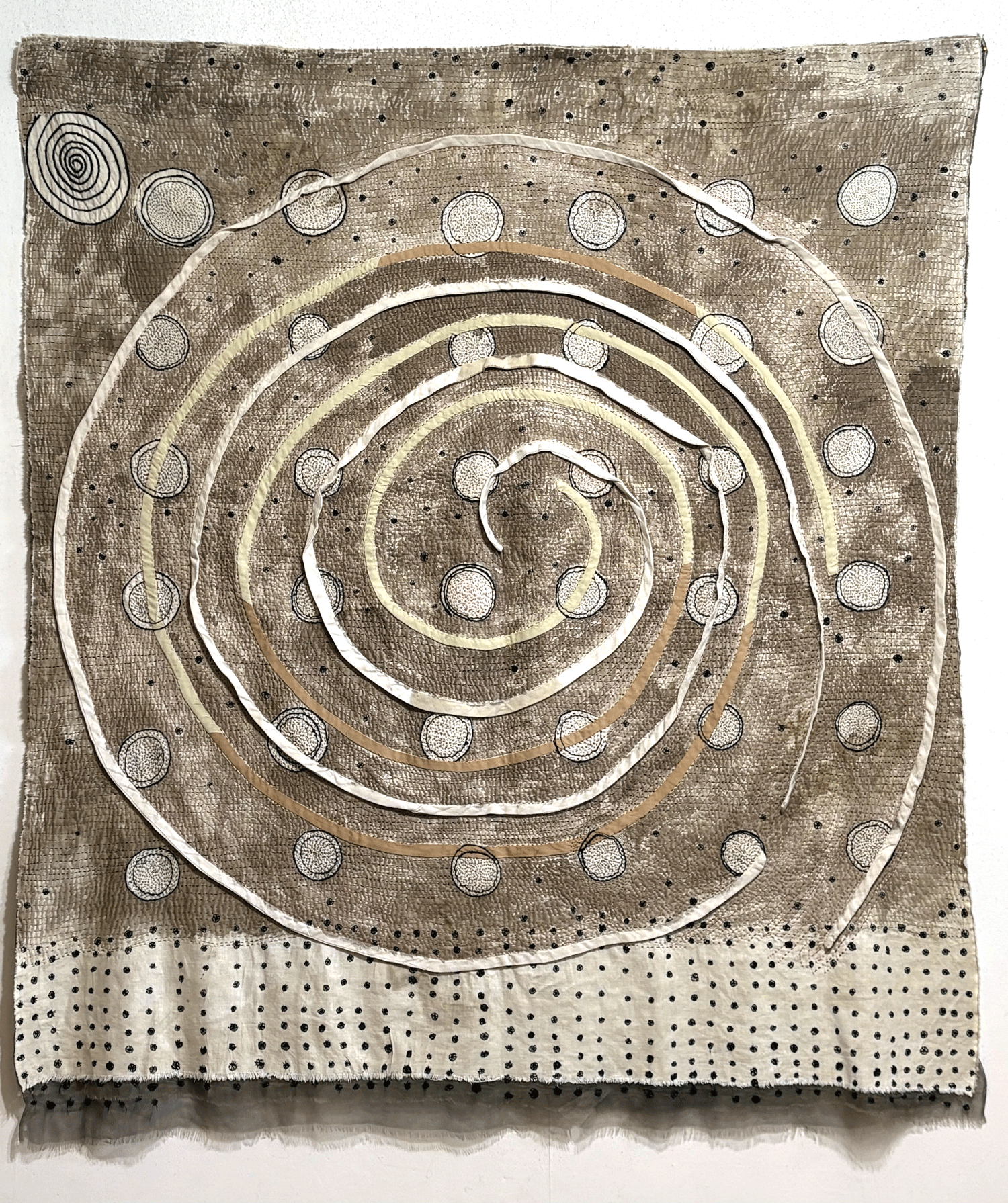 INNER WORLD 55 x 48 natural dyes on linen handstitch 