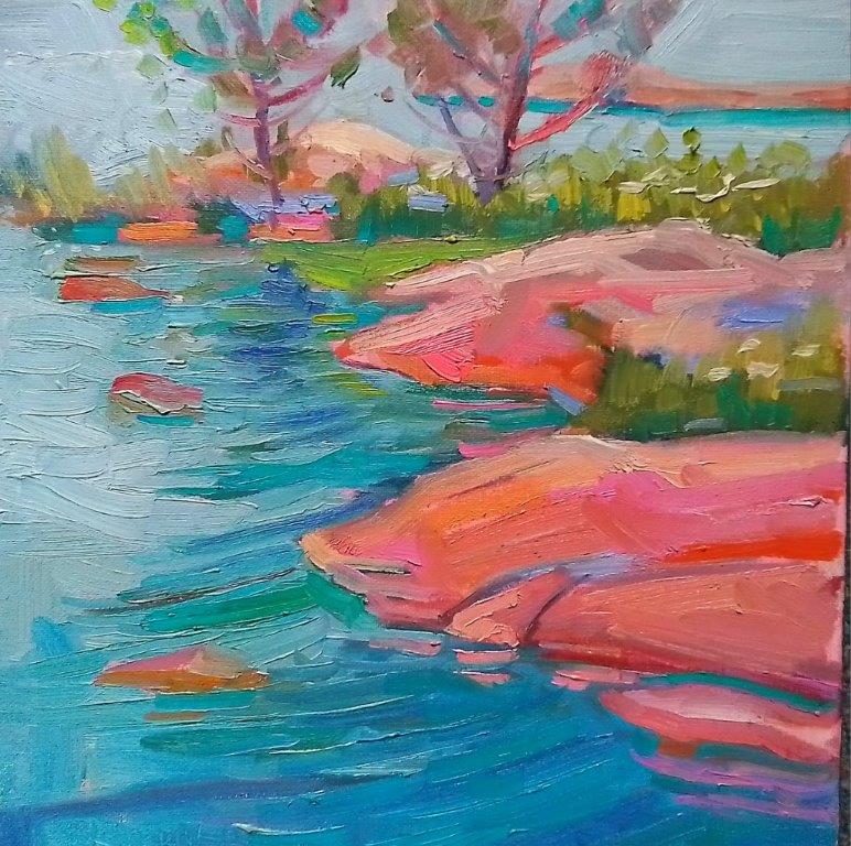 WATER'S EDGE 12 x 12 oil on canvas 