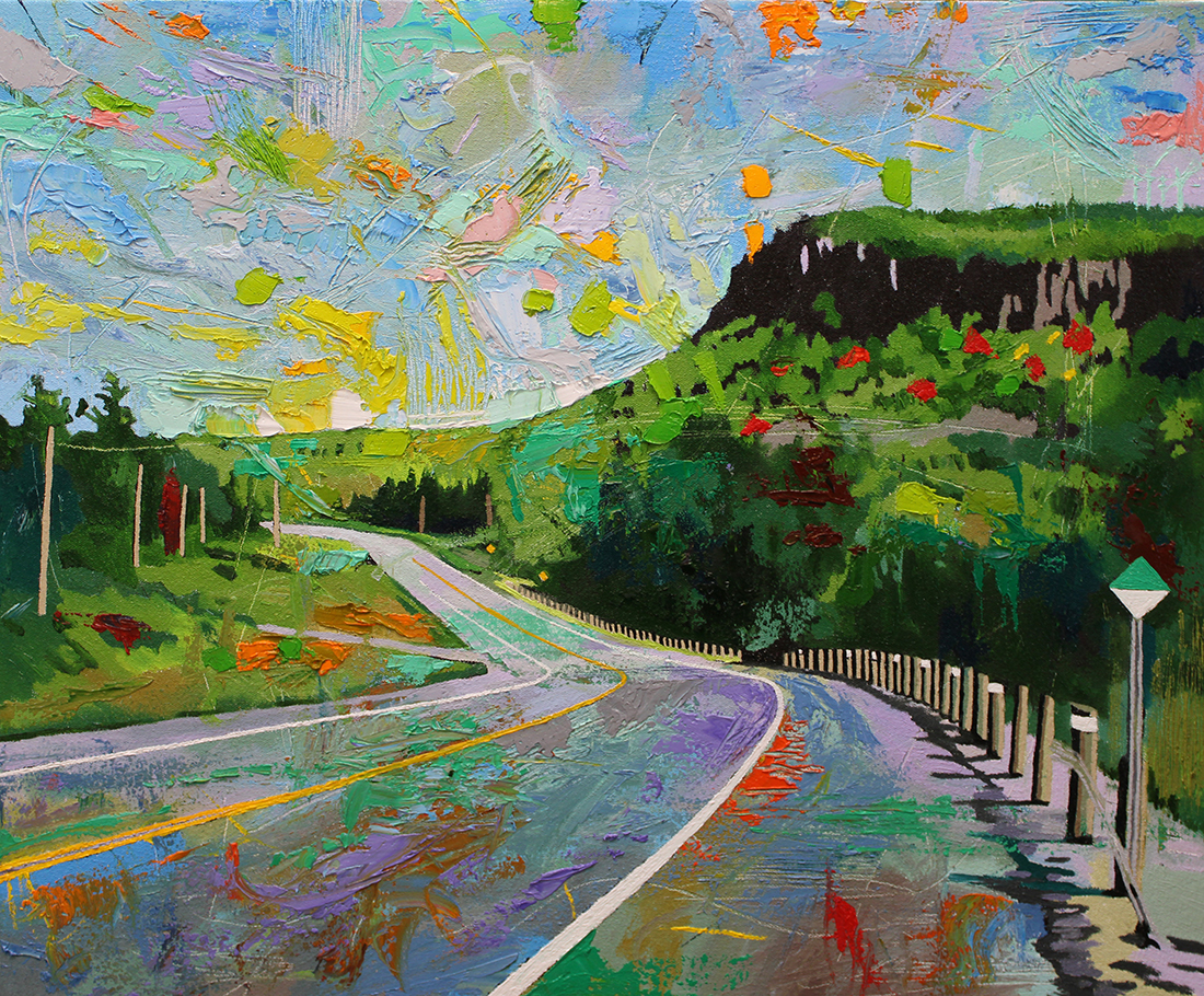 CROSS COUNTRY 19 x 23 oil by Frank Danielson