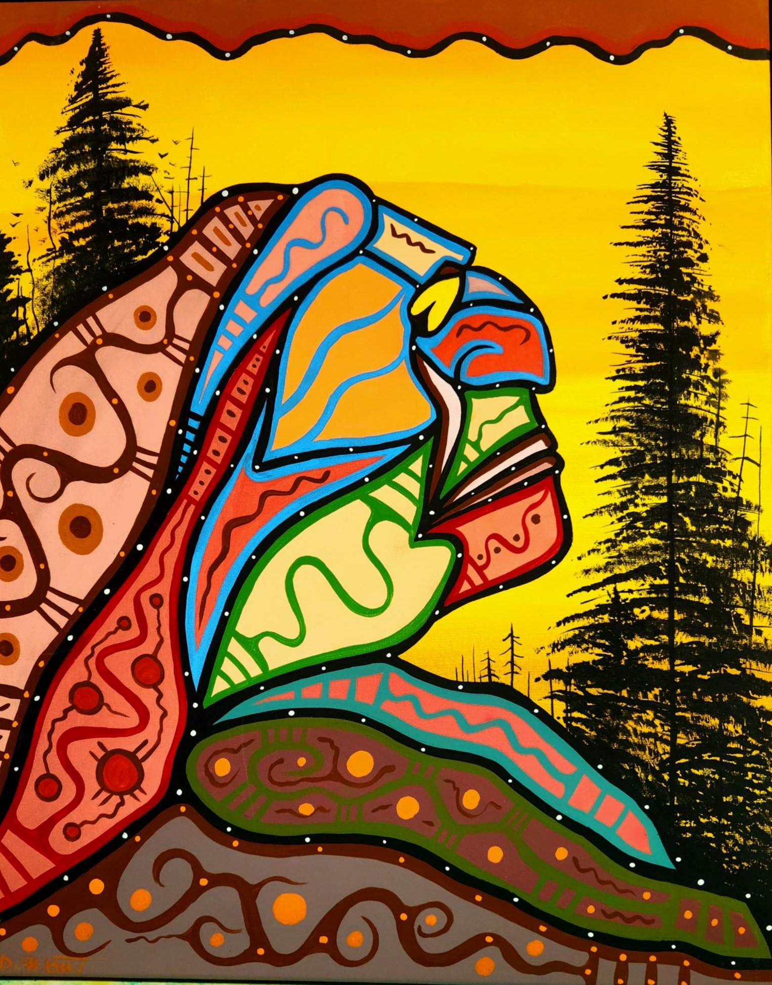 THE OLD ONE 20 x 16 acrylic 