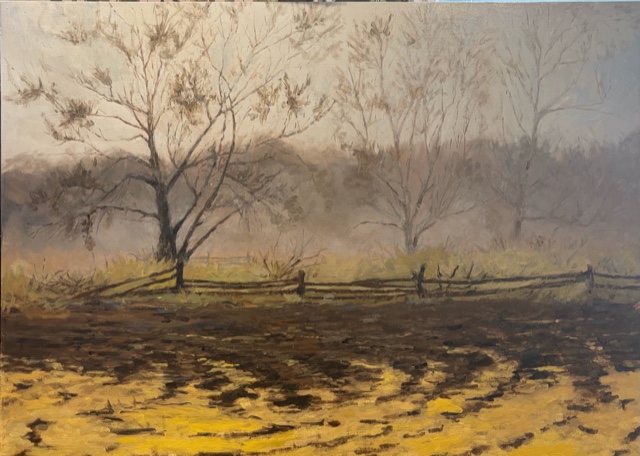 MISTY MORN 30 x 40 oil 
