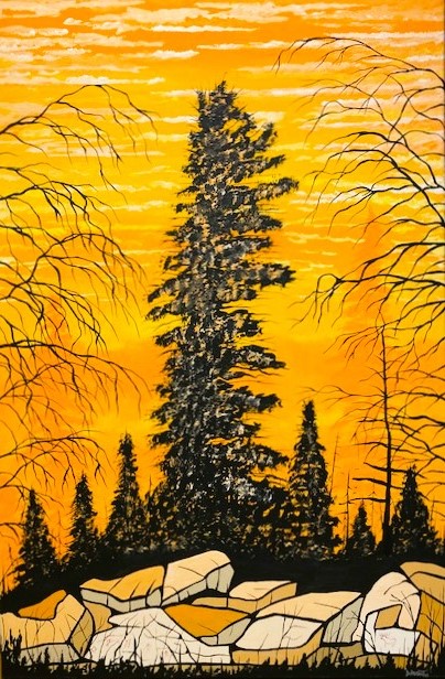 FATHER TREE  36 x 24 acrylic 