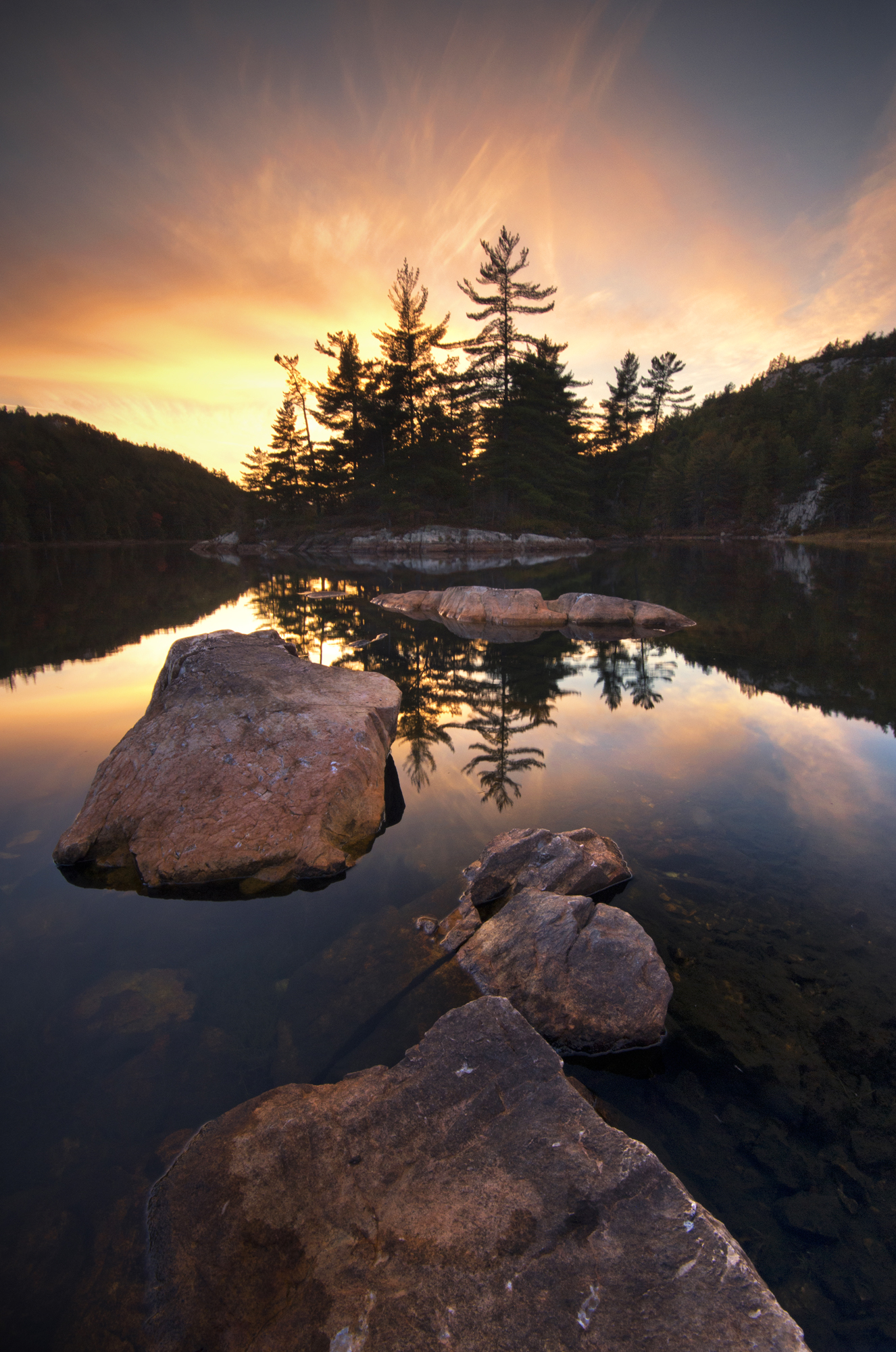 EVENING REFLECTIONS 36 x 24 photo on canvas 500-