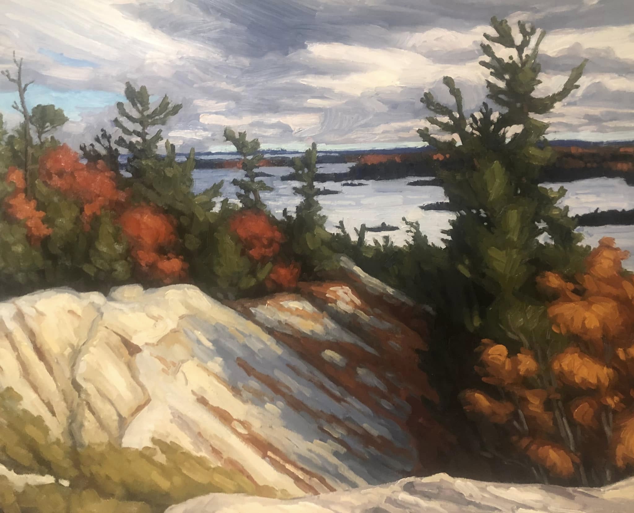 FALL INTO AUTUMN 24 x 30 oil 