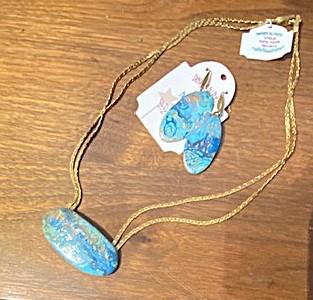 NORTHERN PEAKS and WATERS earrings and pendant by Patty Leveille