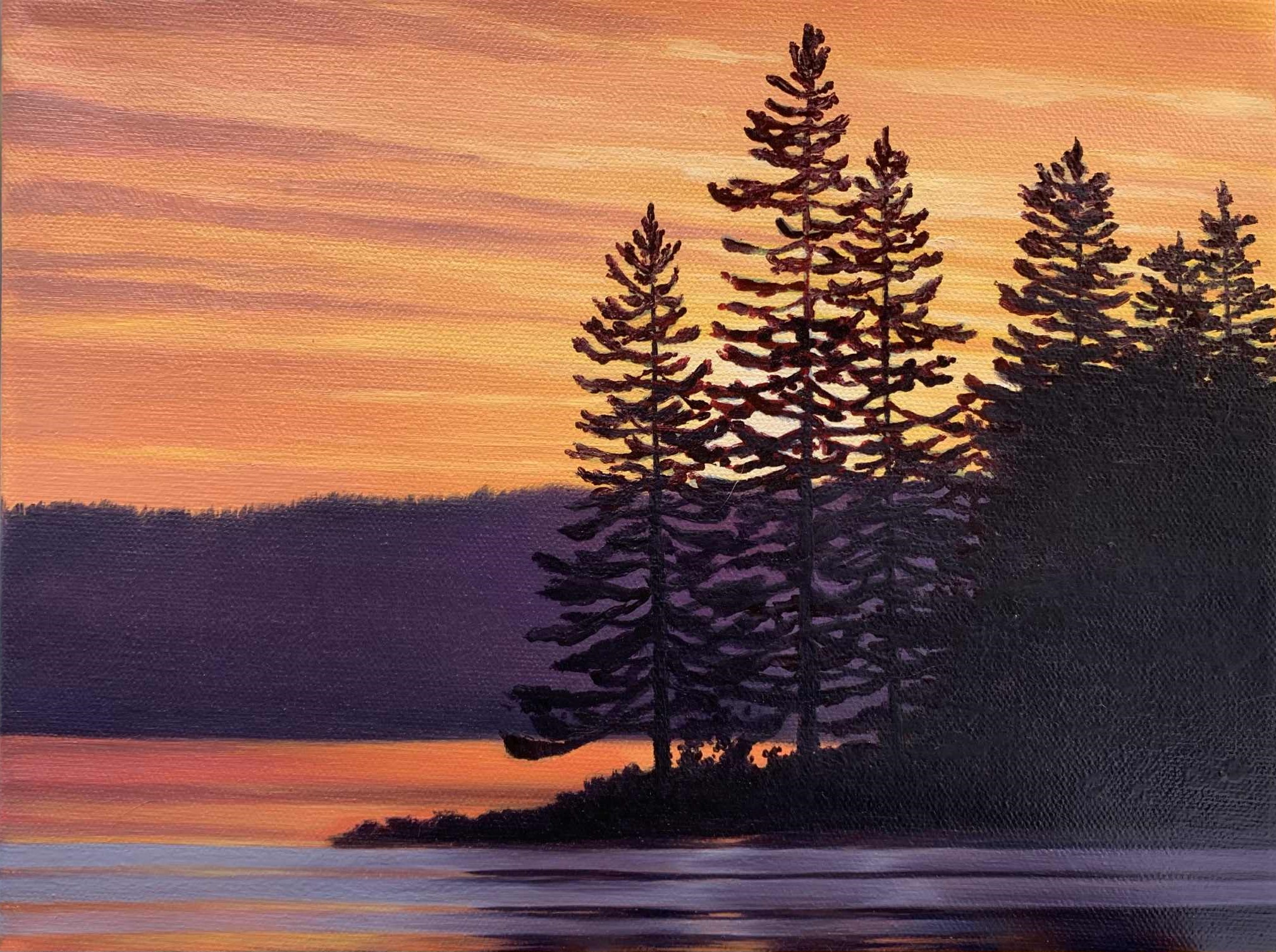 EASTERN SKY 9 x 12 oil 