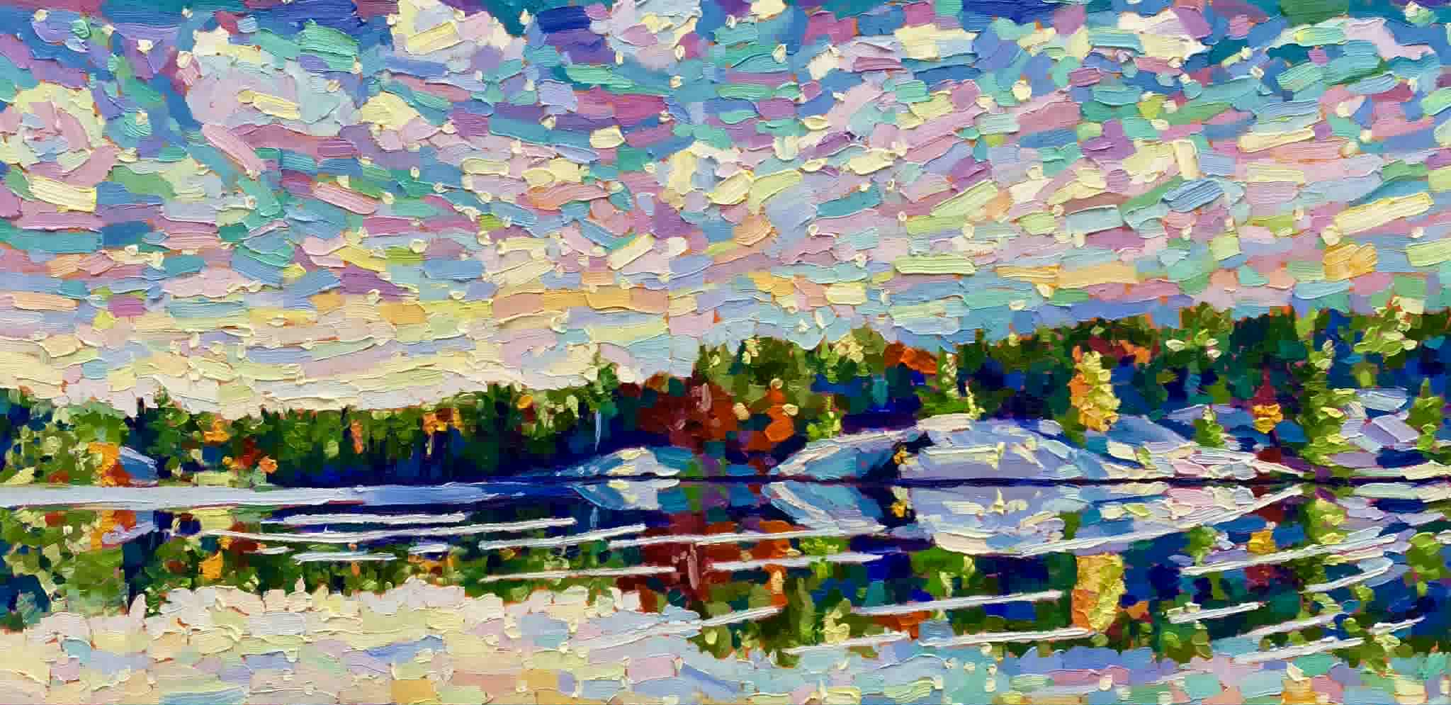 AUGUST DRIVE 16 X 32  oil on canvas