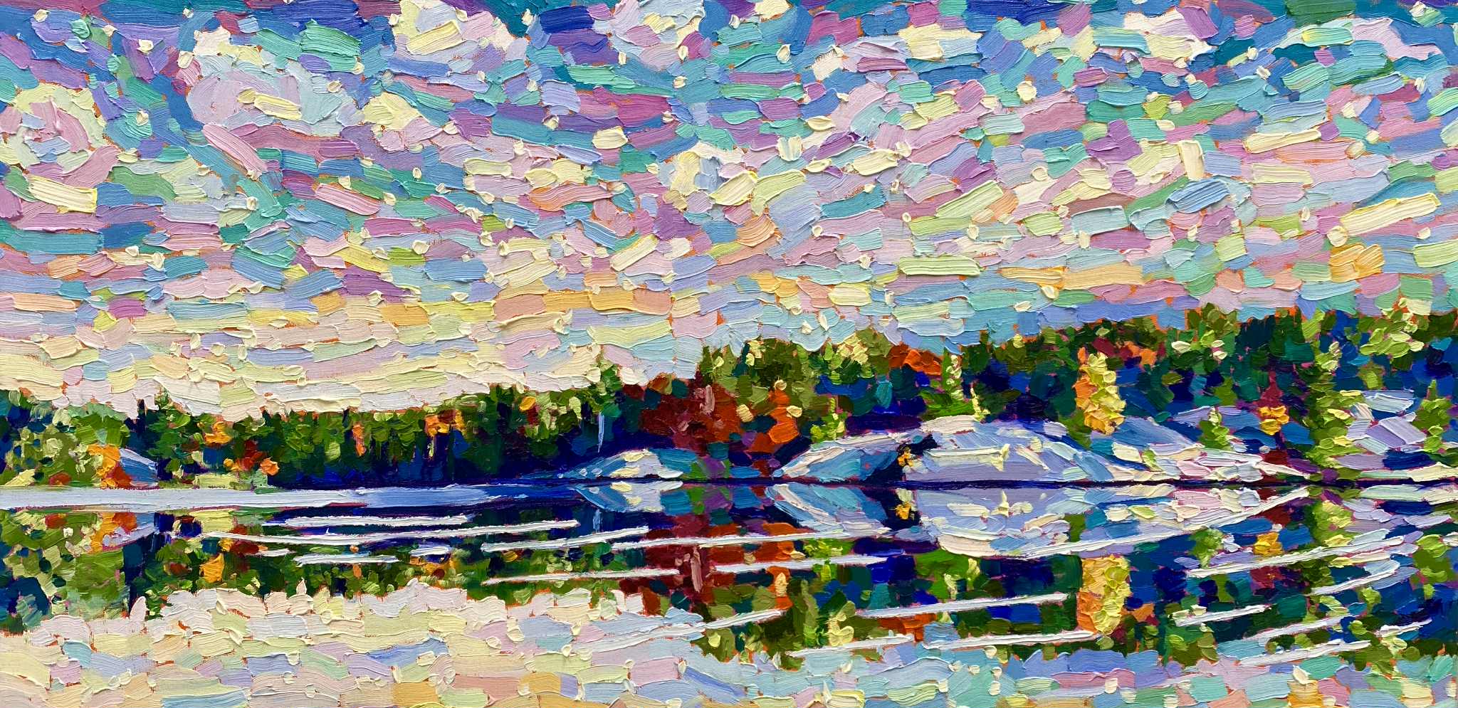 AUGUST DRIVE 16 x 32 oil by Carly Gordon 