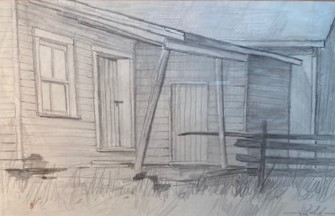THE STOOP  6.25 x 10.25 pencil
